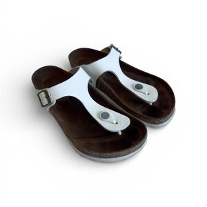 Birkenstock Gizeh Birko-Flor White Thong Sandal Size 37 L6 M4